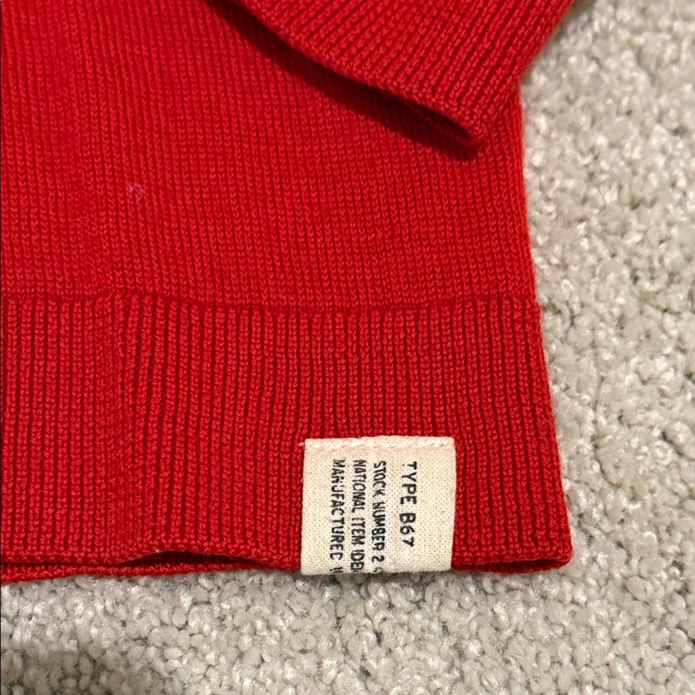 Bonpoint Kids Red V-Neck Cashmere Sweater, size 6 - Picture 3 of 5